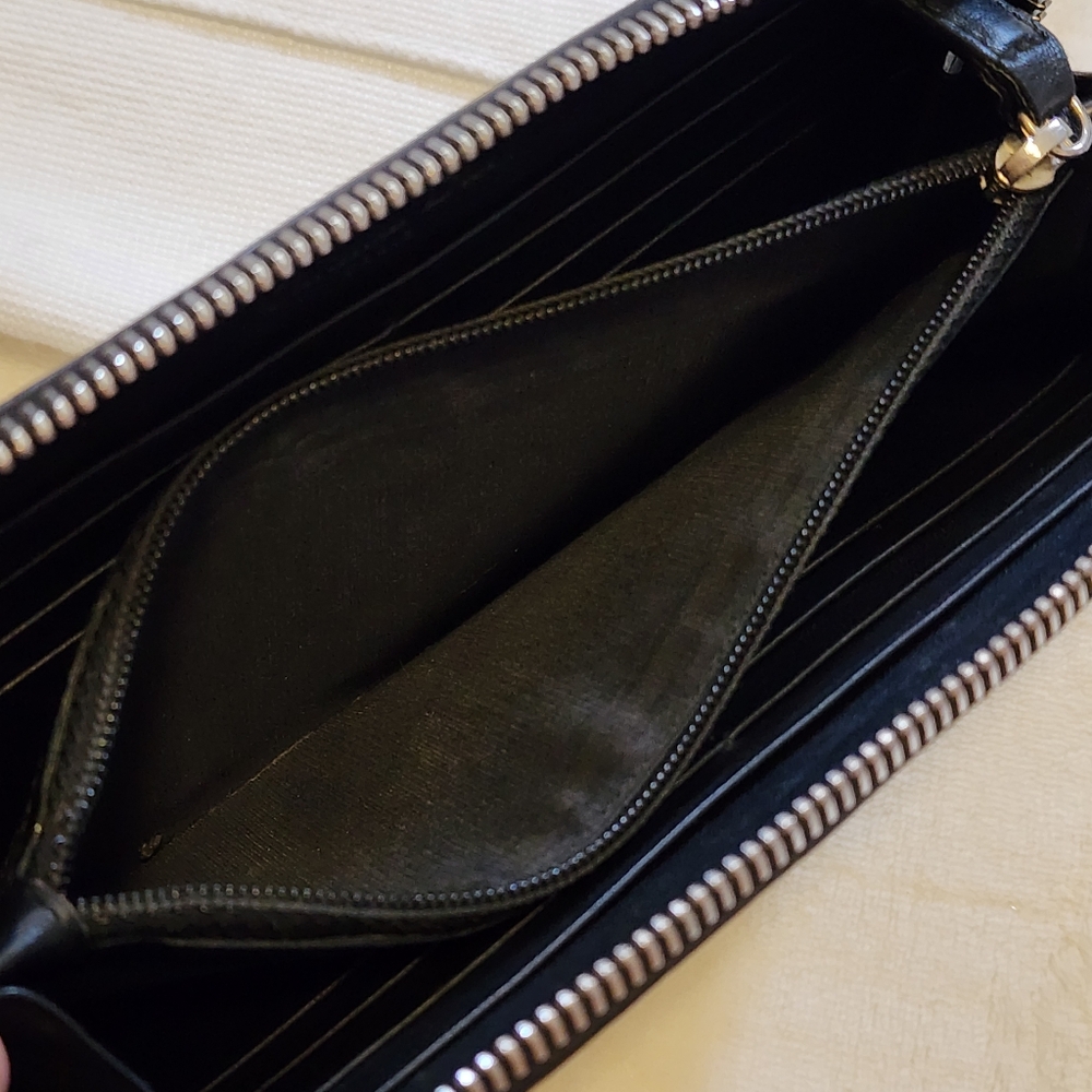 Dior Patent Black Trotter Long Zip Wallet - Picture 7 of 13